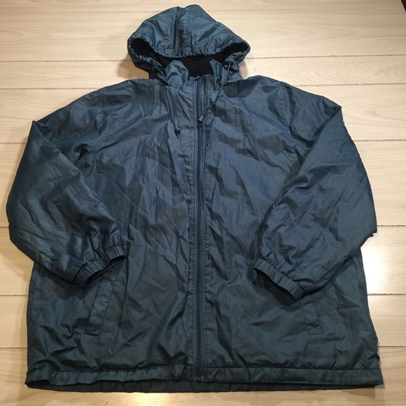 Totes Windbreaker Jacket Mens XL Blue Collared Hoodie Zipup Pockets Lightweight - Picture 1 of 9